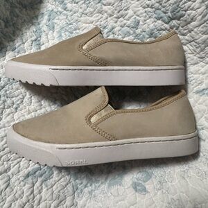 Sorel Women’s Beige Slip-On Sneakers